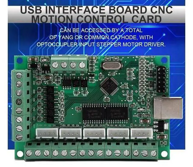 Alt view image 3 of 5 - Interface Card Driver Module, 12-24V USB Interface Board CNC Motion Control Card for Laptops Tablets