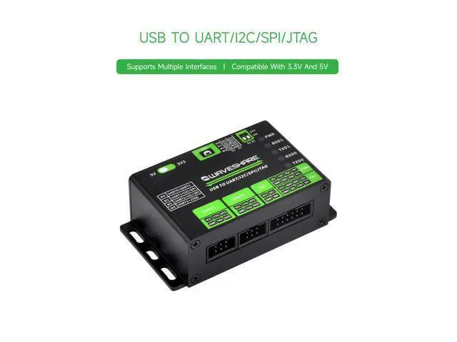 Alt view image 3 of 5 - Waveshare USB to UART/I2C/SPI/JTAG Converter, Supports Multiple Interfaces, Compatible with 3.3V and 5V, Multiple Systems Support, Support Linux (Only for Raspberry Pi)