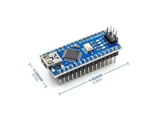 Alt view image 3 of 5 - FainWan 3pcs Mini Nano V3.0, Nano Board ATmega328P CH340 5V 16MHZ Micro-Controller Board Compatible with Ar-duino IDE Mega2560 Rasp-Berry Pi (Nano x 3 with USB Cable)
