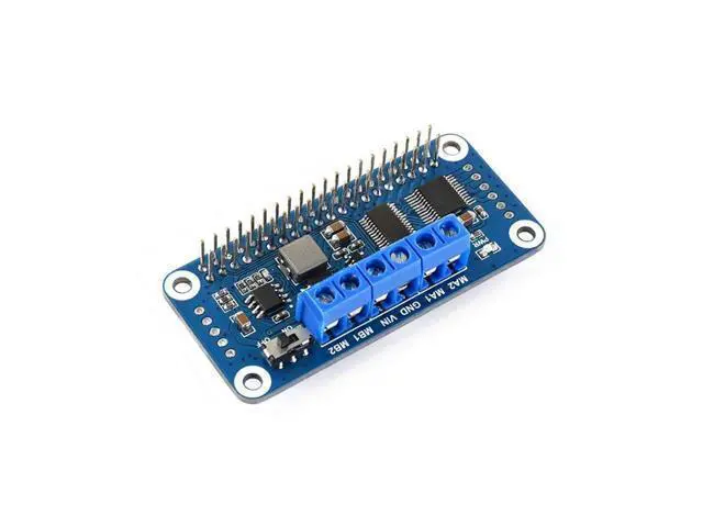 Alt view image 2 of 5 - Motor Driver HAT for Raspberry Pi Onboard PCA9685 TB6612FNG Drive Two DC Motors I2C Interface 5V 3A Can be Stackable up to 32 This Modules