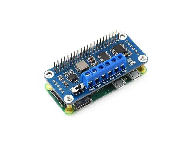Alt view image 4 of 5 - Motor Driver HAT for Raspberry Pi Onboard PCA9685 TB6612FNG Drive Two DC Motors I2C Interface 5V 3A Can be Stackable up to 32 This Modules