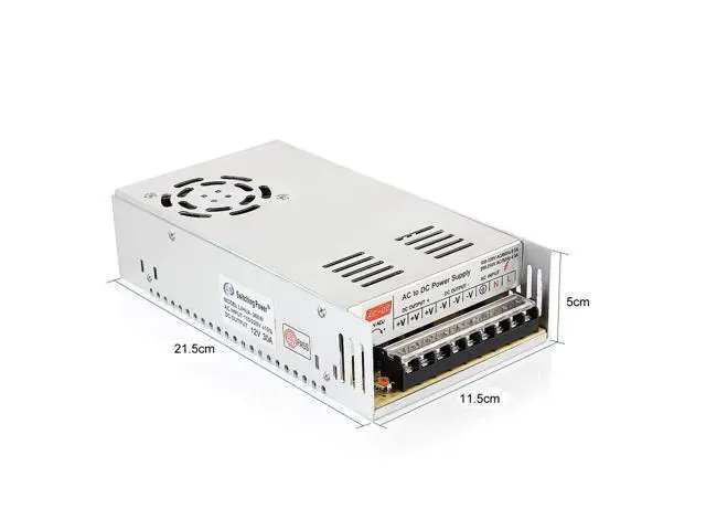 Alt view image 2 of 5 - SUPERNIGHT 12V 30A Switching Power Supply, 110-240 Volt AC to DC 360W Universal Regulated Switching Transformer Adapter Driver for 3D Printer, CCTV, Radio, LED Strip Lights,Computer Project