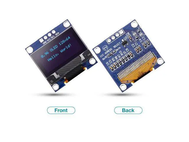 Alt view image 2 of 5 - Frienda 10 Pieces I2C OLED Display Module OLED Screen Driver IIC I2C Tabellone Seriale con Display Auto-Luminoso Compatible with Arduino/Raspberry PI(Blue)