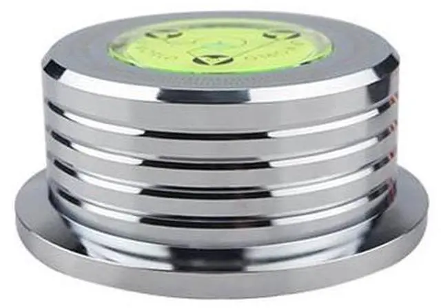 Main image of Tenlysound Turntable Weight Disc Stabilizer 10.5Oz Bubble Level 60Hz Speed Measure Strobe Scale Record Weight Aluminum Record Puck LP Weight Vinyl Clamp for Record Player Phonograph (Silver)