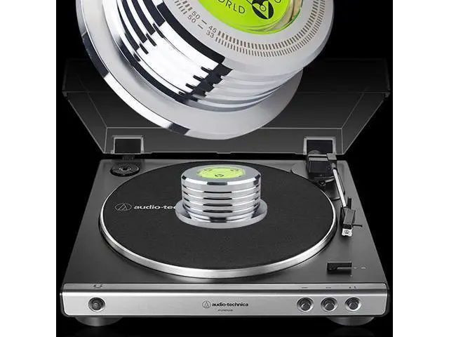 Alt view image 2 of 5 - Tenlysound Turntable Weight Disc Stabilizer 10.5Oz Bubble Level 60Hz Speed Measure Strobe Scale Record Weight Aluminum Record Puck LP Weight Vinyl Clamp for Record Player Phonograph (Silver)