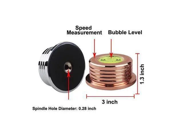 Alt view image 4 of 5 - Tenlysound Turntable Weight Disc Stabilizer 10.5Oz Bubble Level 60Hz Speed Measure Strobe Scale Record Weight Aluminum Record Puck LP Weight Vinyl Clamp for Record Player Phonograph (Silver)