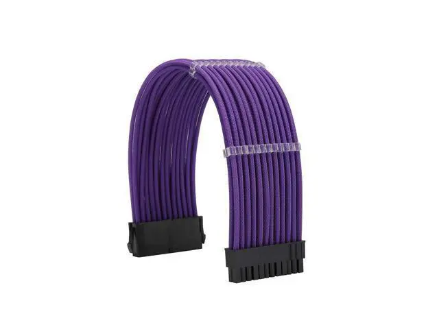 Alt view image 3 of 5 - Formulamod Sleeve Extension Power Supply Cable Kit 18AWG ATX 24P+ EPS 8-P+PCI-E8-P with Combs for PSU to Motherboard/GPU (Purple)