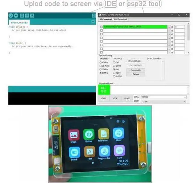 Alt view image 4 of 5 - DIYmalls 2.8" inch ESP32 Display JC2432W328C Capacitive Touch Screen 240x320 TFT LCD Module ESP-32 Development Board ST7789 + Acrylic Case Transparent, not ESP32-2432S028R