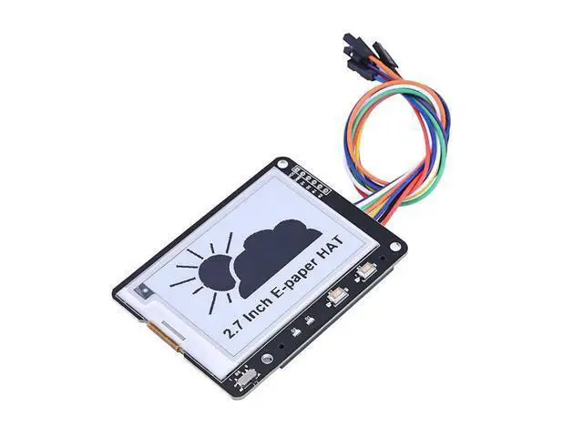 Alt view image 2 of 5 - 2.7inch E-Ink Display HAT for Raspberry Pi/Raspberry Pi Pico/Jetson Nano/Arduino/STM32 264X176 2.7-Inch E-Paper HAT Two Color Black White SPI Interface