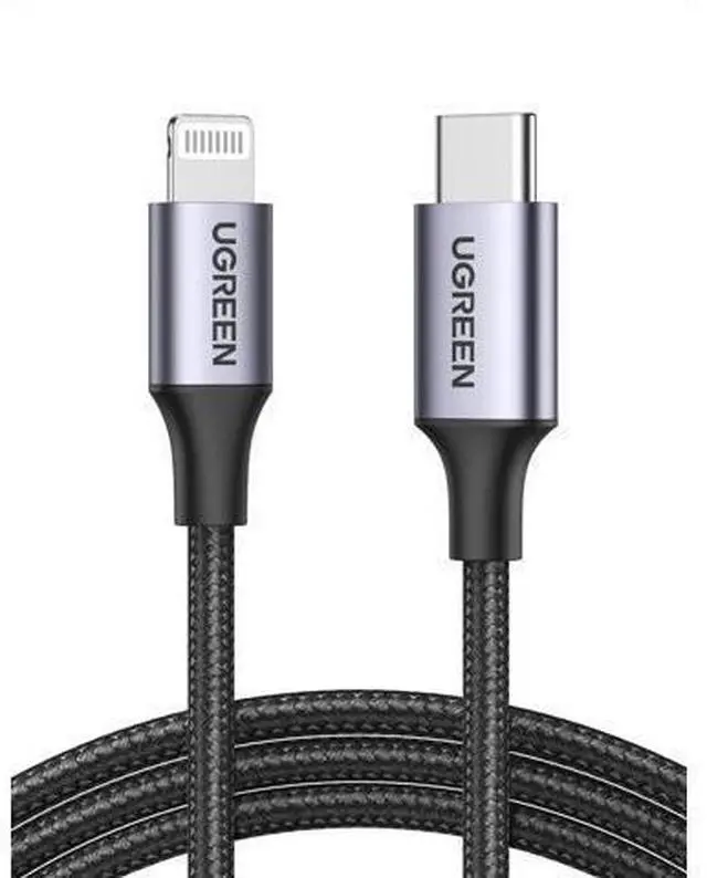Main image of UGREEN USB C to Lightning Cable 6FT - MFi Certification Lightning Cable Compatible with iPhone 14/14 Pro/14 Pro Max, iPhone 13/12/11/X/XR/XS/8 Series, iPad 9, AirPods Pro, and More