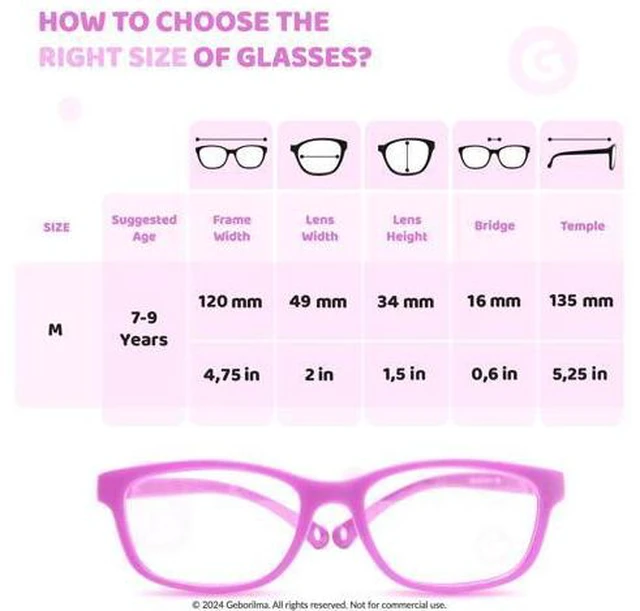 Alt view image 2 of 5 - Geborilma Kids Flexible Glasses Size M Unbreakable Eyeglasses for Kids Prescription Sports Glasses 7-9 y