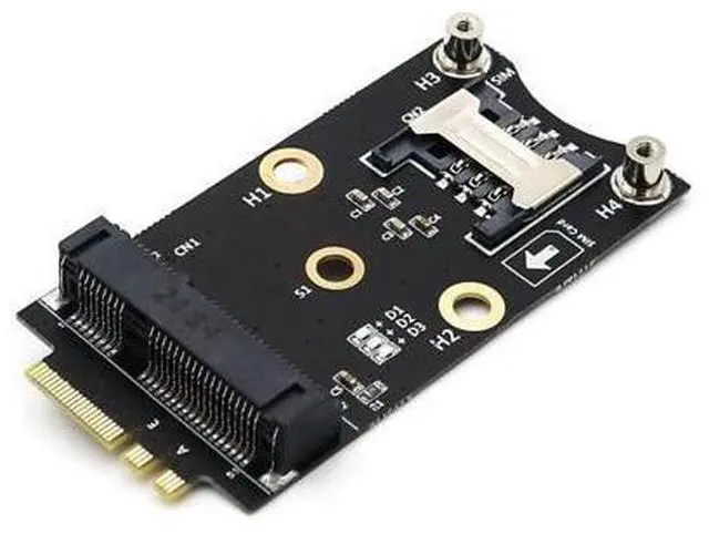 Main image of Mini PCI-E to M.2(NGFF) Key A/E Adapter with SIM Card Slot