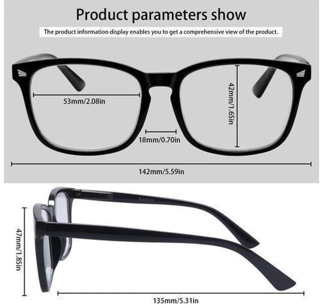 Alt view image 2 of 5 - Sumkyle 3 Pack Progressive Multifocus Reading Glasses Blue Light Blocking Men Women Spring Hinges Square Computer Readers (3 Mix Color, 2.75)