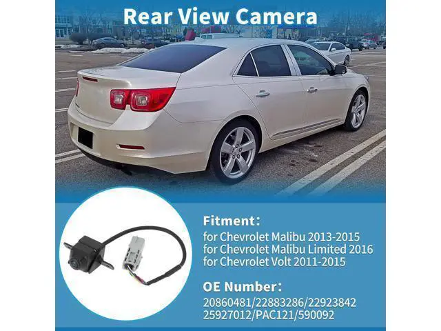 Alt view image 2 of 5 - Partuto Rear View Camera for Chevrolet Malibu 2013-2015 for Chevrolet Volt 2011-2015 Park Assist Backup Reverse Camera Replace No.20860481/22883286/22923842