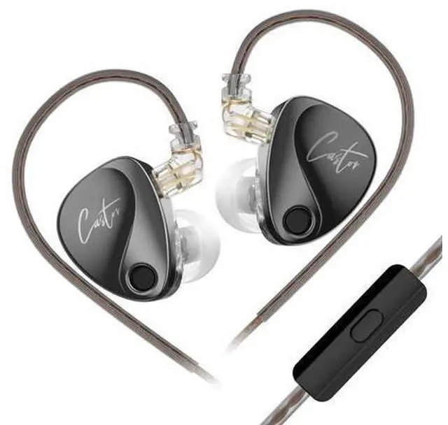 Main image of KZ Castor Wired Earbuds IEM in Ear Earphones, 2DD Tuning Adjustable Dual-Driver Supper Bass Wired Headphones, Harman Target with Improved Bass Version Monitor Headphones