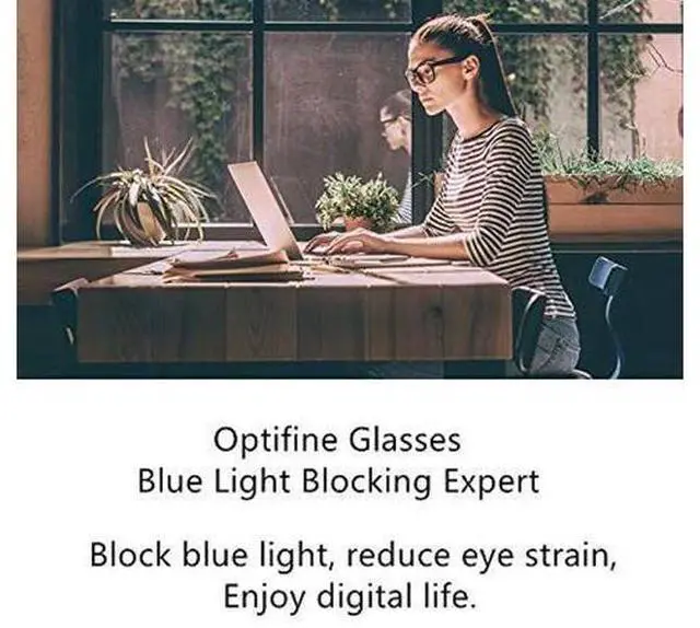 Alt view image 4 of 5 - Optifine Blue Light Blocking Glasses for Women Computer Reading Glasses for Men Retro Round Frame (Tortoise, 0.00)