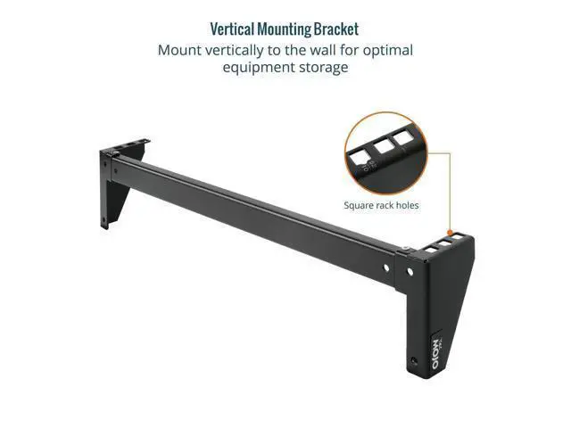 Alt view image 4 of 5 - Tecmojo 2U Vertical Wall Mount Rack,Foldable Vertical Rack and Wall Mountable Patch Panel Bracket,Server Rack for 19" Rack Mount Network,Server and Data Equipment