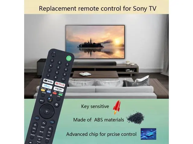 Alt view image 3 of 5 - GHUST RMF-TX520U Voice Remote Control Replacement for Sony Smart TV XR-55A90J XR-55X90CJ XR-55X90J XR-55X94J XR-65A80 XR-65A84J XR-65A90J XR-65X90J XR-65X94J XR-65X95J XR-83A90J XR-85X95J XR-85Z9J