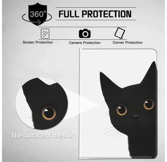 Alt view image 5 of 5 - Case for All-New Kindle Paperwhite 12th Generation 7 inch & Colorsoft Signature Edition 2024 with Adjustable Stand & Auto Wake/Sleep Smart Protect PU Leather Cover Tablet Case - Cute Black Cat