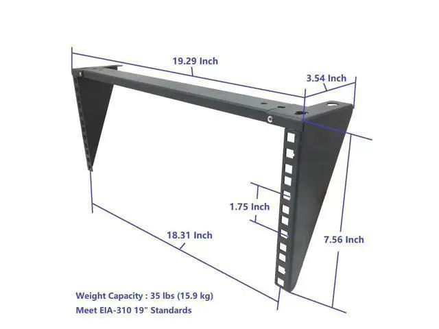 Alt view image 5 of 5 - Jingchengmei 4U 19 Inch Vertical Wall Mount Rack Lightweight Wall Mountable Server Rack for Network and Date Equipment (4U90)