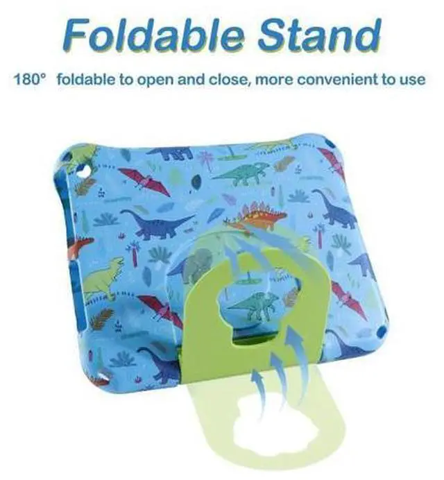 Alt view image 4 of 5 - FunnyWin Dinosaur Fire HD 10 2021 2023 Tablet Case Kids Pro Tablet Cover for Boy Girl EVA Kid-Proof case with Stand Handle Shockproof Kid-Friendly Durable Case (KL)