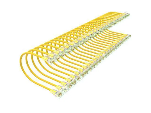 Main image of Xcftaud Cat 6 Patch Cables 2 feet (24Pack), Slim Cat6a Ethernet Patch Cable 10Gbps 550Mhz, UTP Pure Copper Patch Cables Cat6, Flexible Thin Cat6a Patch Cable for Network Devices Setup, Yellow