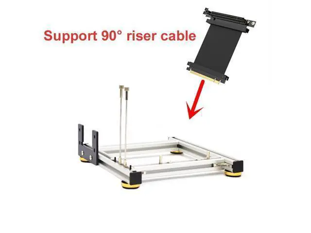 Alt view image 2 of 5 - Video Card Holder Bracket Support ATX Power Supply PCI-E Extension Riser Cable DIY ATX case Computer Graphics Card Holder Aluminum