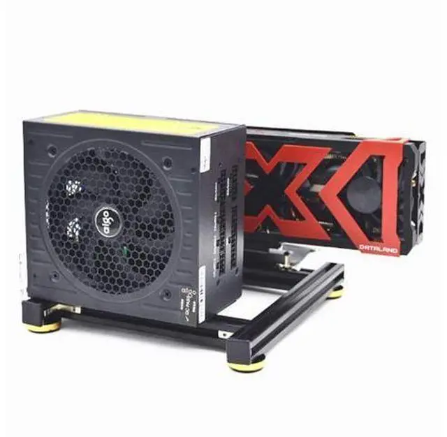 Alt view image 5 of 5 - Video Card Holder Bracket Support ATX Power Supply PCI-E Extension Riser Cable DIY ATX case Computer Graphics Card Holder Aluminum