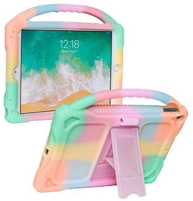 Main image of JOGUIIA Kids Case for iPad 6th/5th Generation,Premium Silicone Cover for iPad 9.7inch 2018/2017 Built-in Stand Handle iPad Air/Air 2(Jelly Orange)
