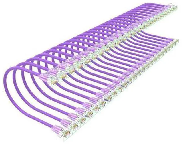 Main image of Xcftaud Cat 6 Patch Cables 2 feet (24Pack), Slim Cat6a Ethernet Patch Cable 10Gbps 550Mhz, UTP Pure Copper Patch Cables Cat6, Flexible Thin Cat6a Patch Cable for Network Devices Setup, Purple