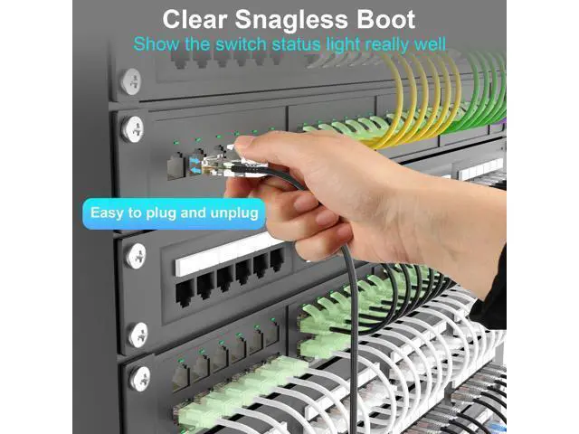 Alt view image 5 of 5 - Xcftaud Cat 6 Patch Cables 2 feet (24Pack), Slim Cat6a Ethernet Patch Cable 10Gbps 550Mhz, UTP Pure Copper Patch Cables Cat6, Flexible Thin Cat6a Patch Cable for Network Devices Setup, Purple