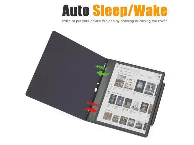 Alt view image 2 of 5 - LaoShuSheng Magnetic Case for 10.3" Boox Note Air 5 C (2025) / Boox Note Air 4 C (2024) & Note Air 3 C Tablet - Ultra-Thin Lightweight,PU Leather Book Folio Cover with Auto Sleep/Wake (Green)