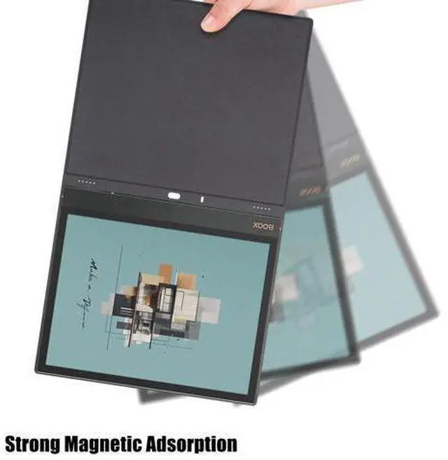 Alt view image 4 of 5 - LaoShuSheng Magnetic Case for 10.3" Boox Note Air 5 C (2025) / Boox Note Air 4 C (2024) & Note Air 3 C Tablet - Ultra-Thin Lightweight,PU Leather Book Folio Cover with Auto Sleep/Wake (Green)