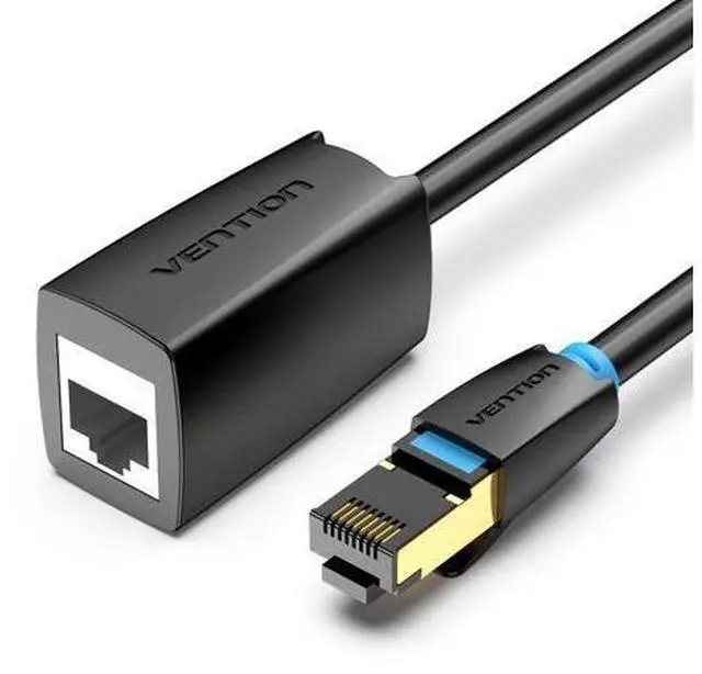 Main image of VENTION Cat 8 Ethernet Extension Cable 16FT 40Gbps LAN Cable Extender Cat8 FTP Ethernet Patch Internet Cable Shielded RJ45 Male to Female Connector