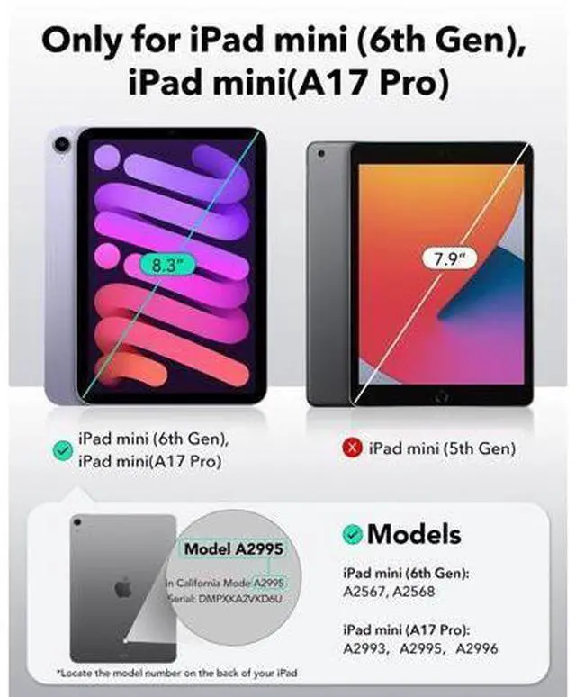 Alt view image 2 of 5 - KEFBWAO Case for iPad Mini 7 2024 A17 Pro, iPad Mini 6 Case 2021, 8,3 Zoll, Auto Wake/Sleep Multi-Angle PU Leather Cover Case with Stylus Holder for iPad Mini 7/iPad Mini 6th Case, Maple Leaf