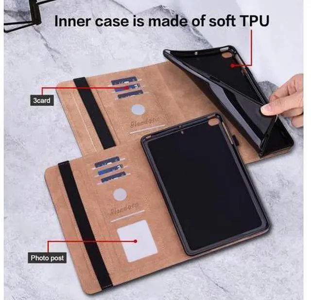Alt view image 3 of 5 - KEFBWAO Case for iPad Mini 7 2024 A17 Pro, iPad Mini 6 Case 2021, 8,3 Zoll, Auto Wake/Sleep Multi-Angle PU Leather Cover Case with Stylus Holder for iPad Mini 7/iPad Mini 6th Case, Maple Leaf