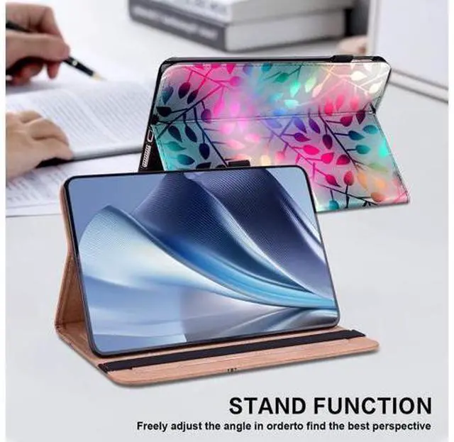 Alt view image 5 of 5 - KEFBWAO Case for iPad Mini 7 2024 A17 Pro, iPad Mini 6 Case 2021, 8,3 Zoll, Auto Wake/Sleep Multi-Angle PU Leather Cover Case with Stylus Holder for iPad Mini 7/iPad Mini 6th Case, Maple Leaf