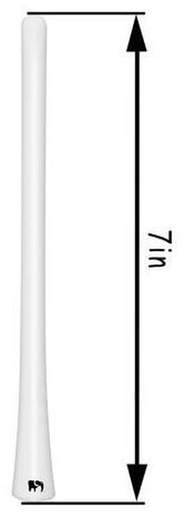 Alt view image 2 of 5 - ONE250 7" Flexible Rubber Antenna, Compatible with GMC Sierra, Canyon, Acadia, Terrain, Yukon - Optimized FM/AM Reception (White)