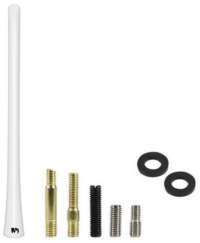 Alt view image 5 of 5 - ONE250 7" Flexible Rubber Antenna, Compatible with GMC Sierra, Canyon, Acadia, Terrain, Yukon - Optimized FM/AM Reception (White)