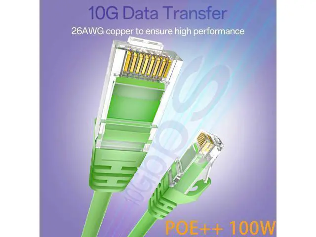 Alt view image 2 of 5 - Cat 6 Ethernet Cable 1FT (24Pack), Cat6 Ethernet Patch Cable 10Gbps, High-Speed UTP Cat6 Network Cable Pure Copper, Cat 6 Cable for Home and Office Network, Green