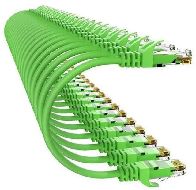 Main image of Cat 6 Ethernet Cable 1FT (24Pack), Cat6 Ethernet Patch Cable 10Gbps, High-Speed UTP Cat6 Network Cable Pure Copper, Cat 6 Cable for Home and Office Network, Green