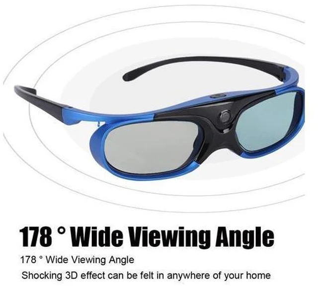 Alt view image 2 of 5 - Universal Active Shutter Type 3D Glasses,Portable3D Glasses for Nuts/for BenQ/for /for /for /for and Many Other DLP projectors