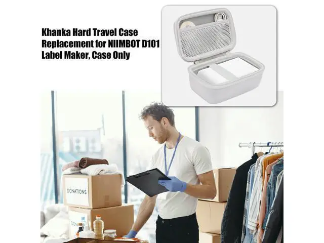 Alt view image 3 of 5 - khanka Hard Travel Case Replacement for NIIMBOT D101 0.4''-1'' Label Maker, Case Only