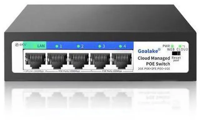 Main image of 5-Port Ethernet PoE Switch (4 PoE Ports, 1 Uplink) with Extend Function, Easy Smart Managed Ethernet Switch, Plug & Play, Fanless Metal Design, VLAN, Qos,Desktop/Wall Mount