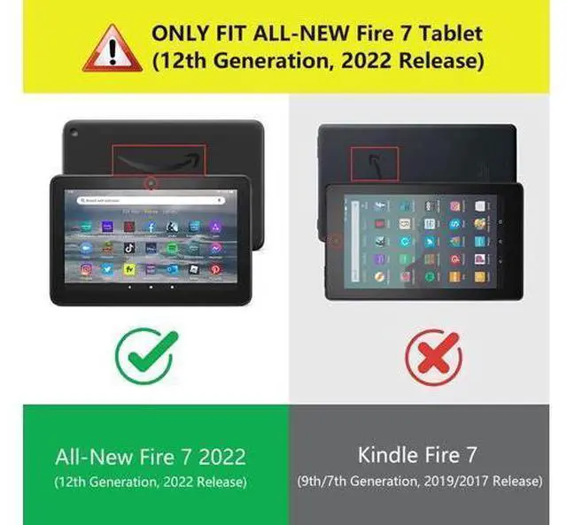 Alt view image 2 of 5 - POIUYTREW Case for All-New Amazon Kindle Fire 7 Tablet (7", 12th Generation, 2022 Release) Latest Model - PU Leather Folio Case with Smart Auto Wake/Sleep, Cat and Daisy Flower
