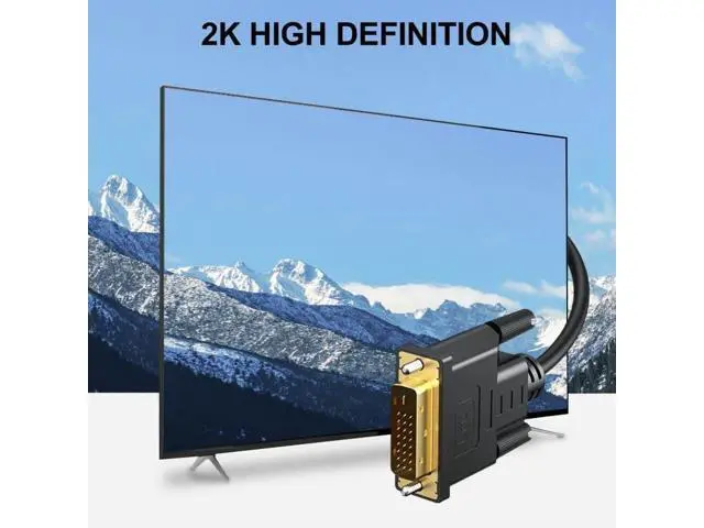 Alt view image 3 of 5 - UVOOI 6 Feet 5-Pack DVI to DVI Cable, DVI-D 24+1 Dual Link, Supports 1080P@60Hz, Black, Compatible with TVs, Monitors, Projectors, DVD Players