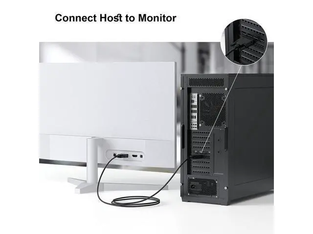 Alt view image 4 of 5 - UVOOI 6 Feet 5-Pack DVI to DVI Cable, DVI-D 24+1 Dual Link, Supports 1080P@60Hz, Black, Compatible with TVs, Monitors, Projectors, DVD Players