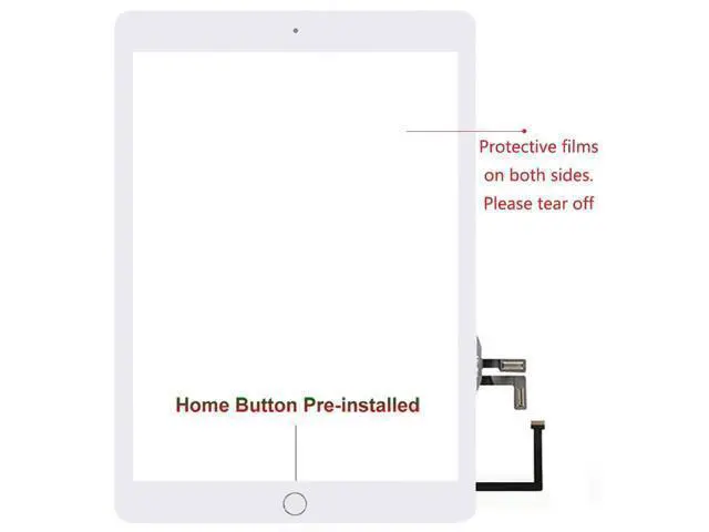 Alt view image 3 of 5 - for iPad 5 5th Gen Screen Replacement A1822 A1823 2017 Digitizer 9.7 Inch, for iPad 5th Generation Touch Glass with Home Button, Repair Tool Kit (White)