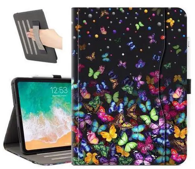 Main image of Lalumix for iPad Pro 13-inch Case (M5) 2025 / (M4) 2024, for iPad Pro 13 Inch Case, for iPad Pro M5/M4 13 Inch Cases Pencil Holder/Hand Strap/Pocket, for iPad Pro 13 Cover Auto Wake/Sleep, Butterfly