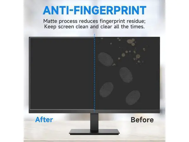 Alt view image 4 of 5 - 2 Pack 24 Inch 16:10 Display Anti Glare Computer Screen Cover, Eye Protection Matte Anti Scratch Anti Glare Film for 24'' Computer Widescreen Monitor